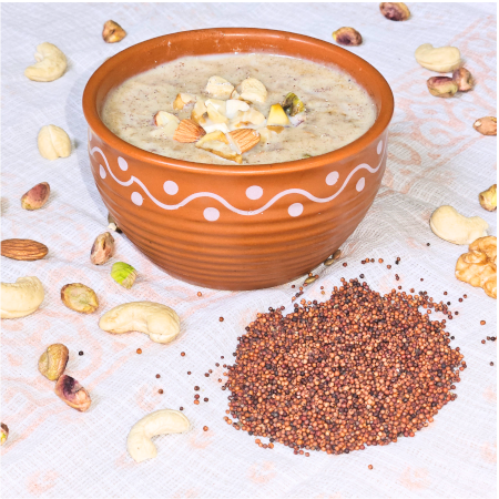 Healthy porridge prepared with RagiNuts